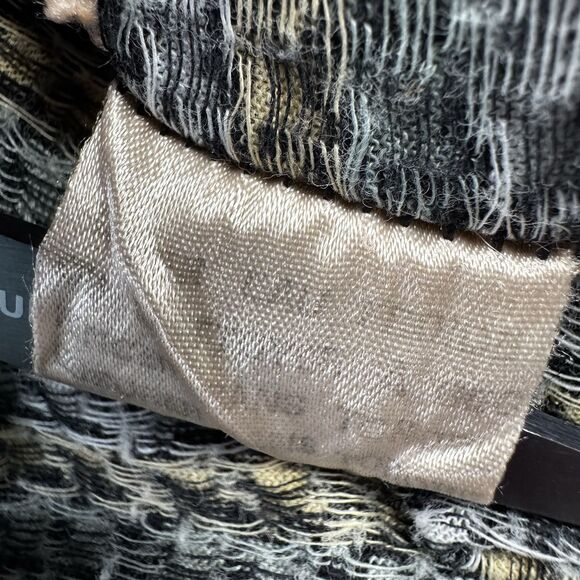 Vintage 70s Pierre Conte France Creation Jersey Shirt Men Size 4 Mod Houndstooth - Picture 13 of 14